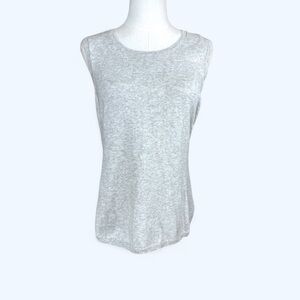 Stitch and Needle NWT size Medium silver gray 💯 cotton crewneck vest